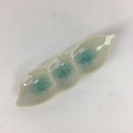 Japanese Ceramic Chopstick Rest Holder Vtg Edamame Beans Shape White CR212