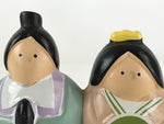 Japanese Ceramic Doll Vtg Figurine Hina Doll Prince Princess Okimono KF582