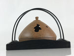 Japanese Ceramic Mosquito Coil Holder And Wooded Tray Vtg Iron Glaze PX629