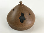 Japanese Ceramic Mosquito Coil Holder And Wooded Tray Vtg Iron Glaze PX629