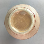 Japanese Ceramic Sake Bottle Vtg Floral Tokkuri Red Green Crackle Glaze TS164