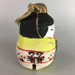 Japanese Clay Bell Dorei Pottery Ceramic Kimono Girl Lucky Charm Pottery DR200
