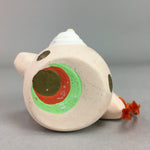 Japanese Clay Bell Vtg Dorei Ceramic Doll White Snake Lucky Hammer DR259