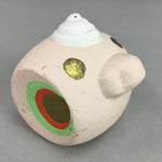 Japanese Clay Bell Vtg Dorei Ceramic Doll White Snake Lucky Hammer DR259