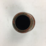 Japanese Copper Flower Vase Vtg Metal Kabin Ikebana Arrangement Red FV956