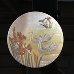 Japanese Folding Screen Byobu Panel Vtg Boy's Day Decoration Swan FL64