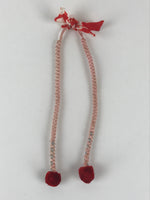 Japanese Haori Himo Ties Kimono Jacket Vtg Kimono Accessory Silk Pink Red OJ190