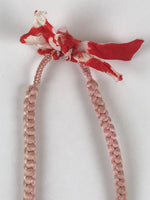 Japanese Haori Himo Ties Kimono Jacket Vtg Kimono Accessory Silk Pink Red OJ190