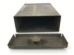 Japanese Iron Safe Drawer Type Box Vtg Compact Portable Size Bank Box Pillow JK4