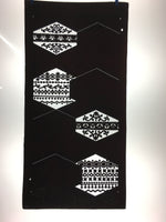 Japanese Katagami Kimono Pattern Stencil Katazome Hexagon Flower Shape C269