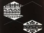 Japanese Katagami Kimono Pattern Stencil Katazome Hexagon Flower Shape C269
