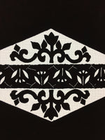 Japanese Katagami Kimono Pattern Stencil Katazome Hexagon Flower Shape C269