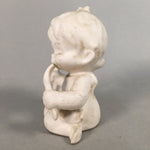 Japanese Kokeshi Doll Vtg Figurine Porcelain Baby Angel White KF526