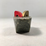 Japanese Kokeshi Doll Vtg Stone Figurine Clog Geta Geisha Shirahama KF404