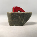 Japanese Kokeshi Doll Vtg Stone Figurine Clog Geta Geisha Shirahama KF404