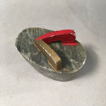 Japanese Kokeshi Doll Vtg Stone Figurine Clog Geta Geisha Shirahama KF404