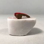 Japanese Kokeshi Doll Vtg Stone Figurine Clog Geta Geisha Tojingbo KF399