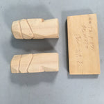 Japanese Kokeshi Wooden Doll 2pc Vtg Figurine Ainu Carving Set KF548