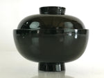 Japanese Lacquerware Lidded Bowl Vtg Urushi Green Red Owan Soup Rice LB17
