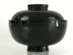 Japanese Lacquerware Lidded Bowl Vtg Urushi Green Red Owan Soup Rice LB20