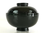 Japanese Lacquerware Lidded Bowl Vtg Urushi Green Red Owan Soup Rice LB21