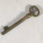 Japanese Metal Key Vtg Oval C1930 Brown Gold JK26