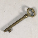 Japanese Metal Key Vtg Oval C1930 Brown Gold JK26