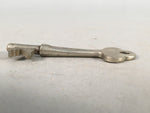 Japanese Metal Key Vtg Showa C1930 Silver Cast Brass JK14
