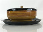 Japanese Modern Lacquerware Lidded Snack Bowl Kashiki Vtg Tea Ceremony PX669