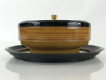 Japanese Modern Lacquerware Lidded Snack Bowl Kashiki Vtg Tea Ceremony PX669