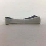 Japanese Porcelain Chopstick Rest Holder Vtg Blue Folding Fan Shape Hashioki CR2
