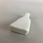 Japanese Porcelain Chopstick Rest Holder Vtg Hagoita White Paddle Handmade CR186