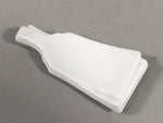 Japanese Porcelain Chopstick Rest Holder Vtg Hagoita White Paddle Handmade CR193