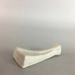 Japanese Porcelain Chopstick Rest Holder Vtg Hashioki Fan Handmade CR177