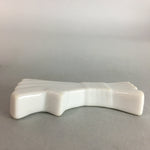 Japanese Porcelain Chopstick Rest Holder Vtg Hashioki Ribbon Handmade CR160