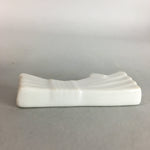 Japanese Porcelain Chopstick Rest Holder Vtg Hashioki Ribbon Handmade CR160