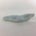Japanese Porcelain Chopstick Rest Holder Vtg Light Blue Crane Hashioki CR234