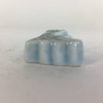 Japanese Porcelain Chopstick Rest Holder Vtg Light Blue Ribbon Hashioki CR226