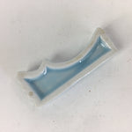 Japanese Porcelain Chopstick Rest Holder Vtg Light Blue Ribbon Hashioki CR226