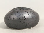 Japanese Porcelain Chopstick Rest Holder Vtg Oval Gray Stone CR200