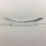 Japanese Porcelain Chopstick Rest Holder Vtg Sometsuke Red Chrysanthemum CR205