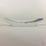 Japanese Porcelain Chopstick Rest Holder Vtg Sometsuke Red Chrysanthemum CR210