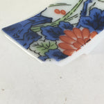 Japanese Porcelain Chopstick Rest Holder Vtg Sometsuke Red Chrysanthemum CR210