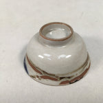 Japanese Porcelain Sake Cup Guinomi Sakazuki Vtg Brown Gray GU833