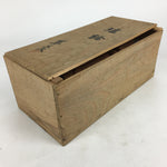 Japanese Pottery Doll Haniwa Statue Vtg Wooden Box Soldier Brown PX598