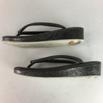 Japanese Sandals Zori Kimono Accessory Vtg Imitation Crocodile Leather J815