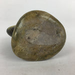 Japanese Stone Art Figurine Vtg Gray Hand-painted Daruma Ornament KF575