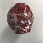 Japanese Stone Statue Vtg Lucky Charm Owl Bird Purple BD570