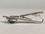 Japanese Tiepin Tie Clip Tack Vtg Clothing Accessory Necktie Cloisonné Green JK9