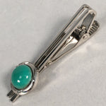Japanese Tiepin Tie Clip Tack Vtg Clothing Accessory Necktie Cloisonné Green JK9